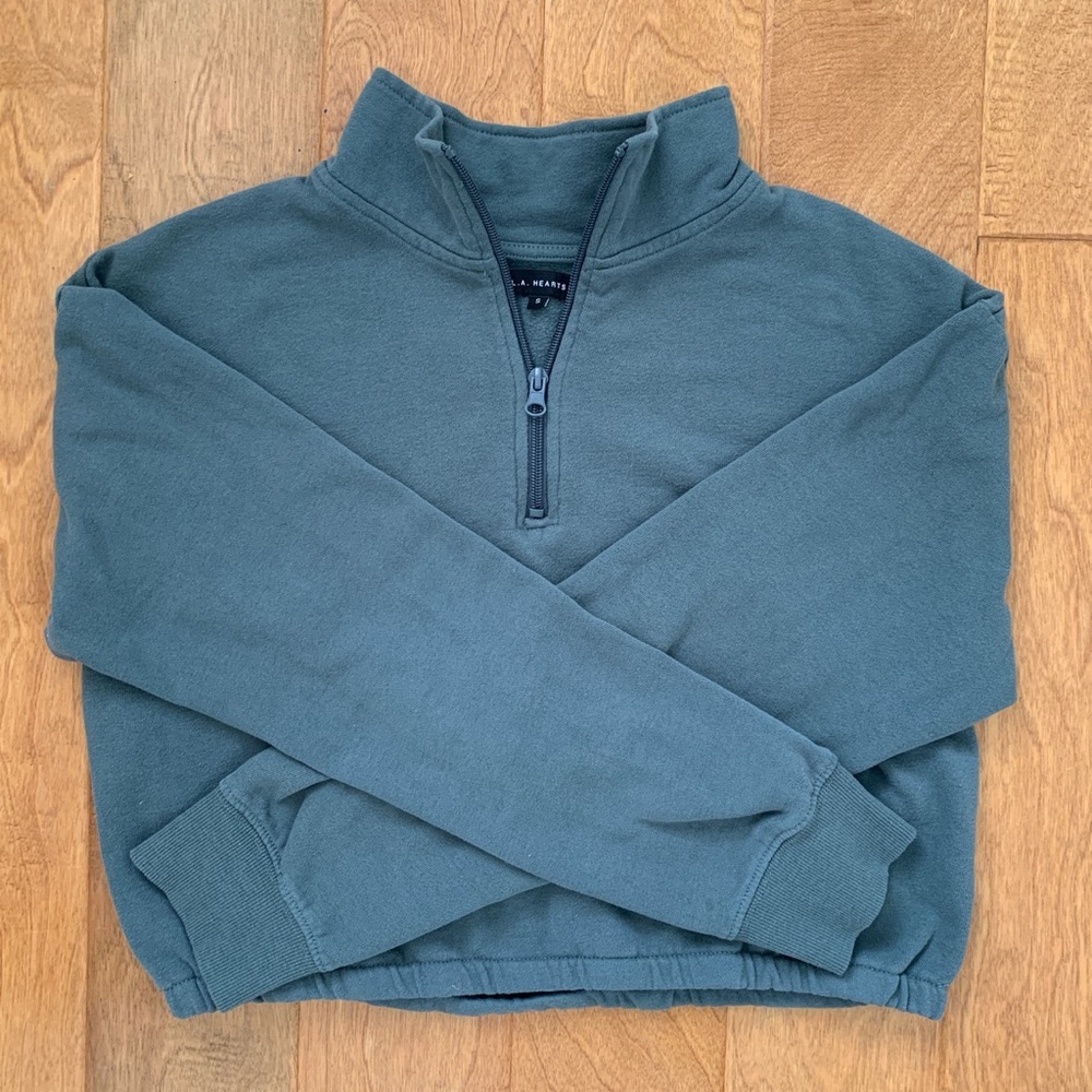 la hearts quarter zip